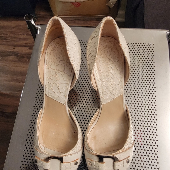 Dior Shoe White Snakeskin Peep Toe C D Initial - Picture 9 of 16